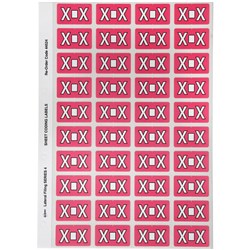 Avery Alphabet Coding Label X Side Tab 25x42mm Pink Pack Of 240