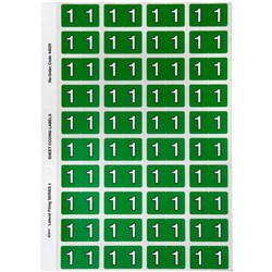 Avery Numeric Coding Label 1 Side Tab 25x42mm Dark Green Pack Of 240