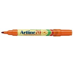 Artline 70 Permanent Markers Bullet 1.5mm Orange Box Of 12