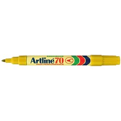 Artline 70 Permanent Markers Bullet 1.5mm Yellow Box Of 12
