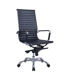 Naples Executive High Back Chair With Arms Black PU